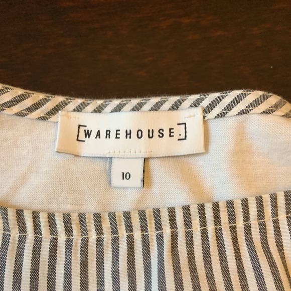 Poplin Mix Tie Front Top - Picture 3 of 5